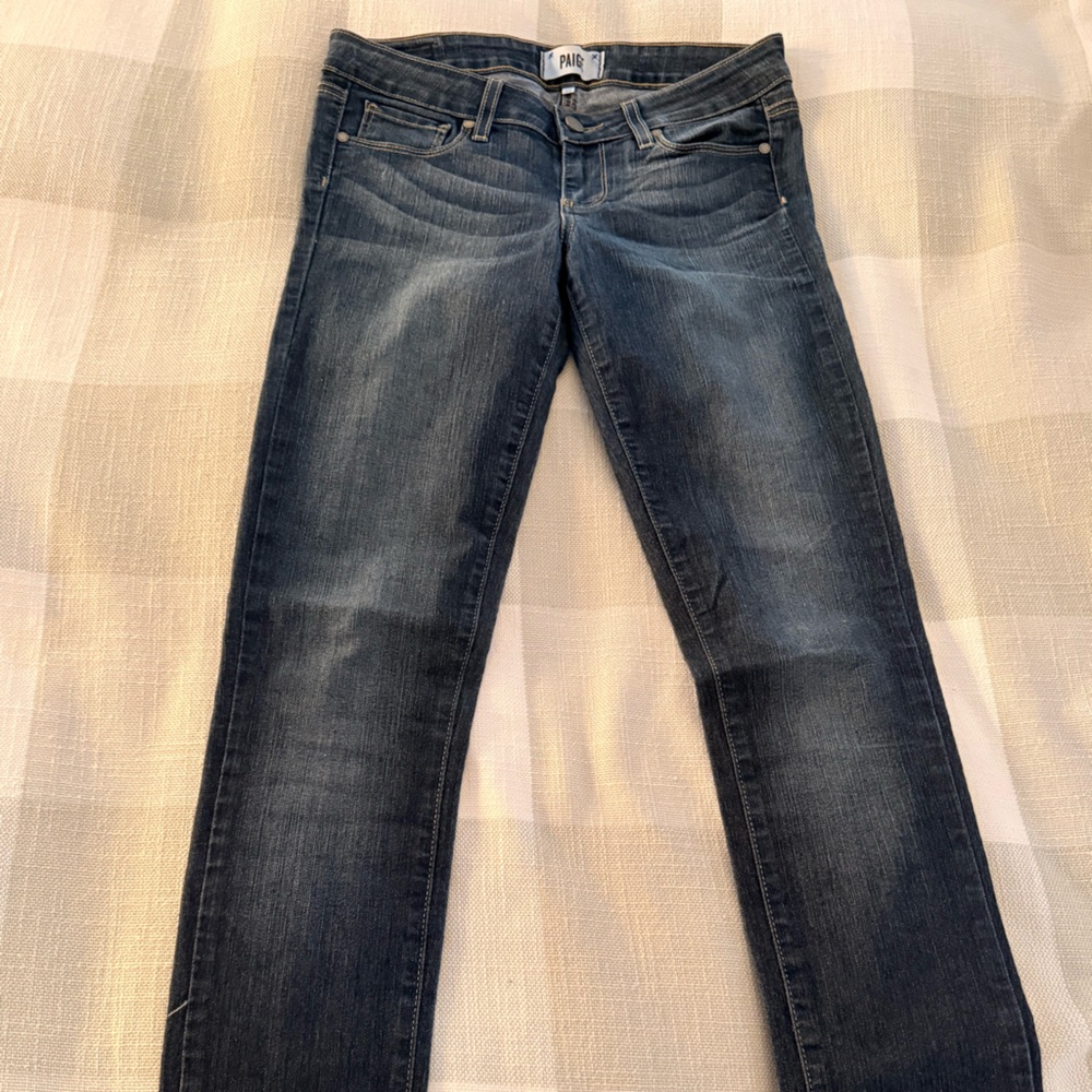 PAIGE Peg Skinny Indigo Denim Jeans